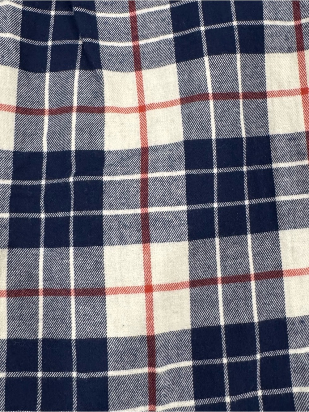 NWT J. Crew Women's Flannel button down shirt blue, white, and red Sz Small - Picture 8 of 10